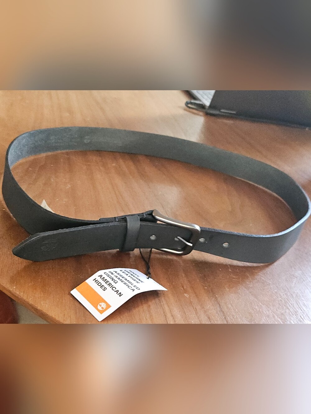 New W Tag Black Leather Timberland Men's Size 40 Belt B75453